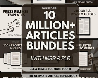10 Million PLR Articles Mega Bundle | Instant Blog Content Database For Marketers