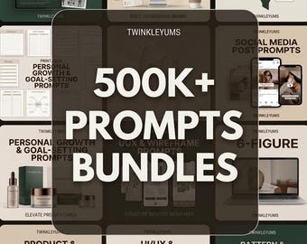 500K+ AI Prompt Library & ChatGPT Guide (Digital Download)