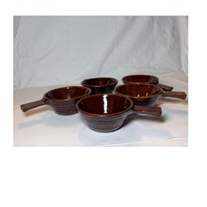 Zestaw 5 misek do zapiekania Marcrest Daisy Dot Stoneware, brązowa ceramika, USA