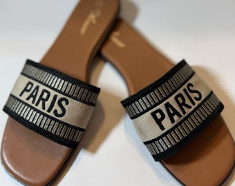 Misset PARIS Logo slippers dames Synthetisch bovenwerk bruin beige zwart 11