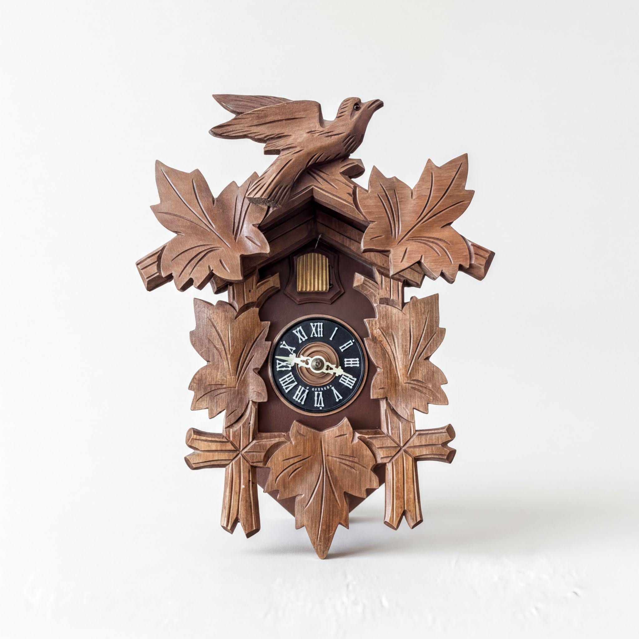 Vintage German Elgin Black Forest Cuckoo Clock Hier Offnen-new