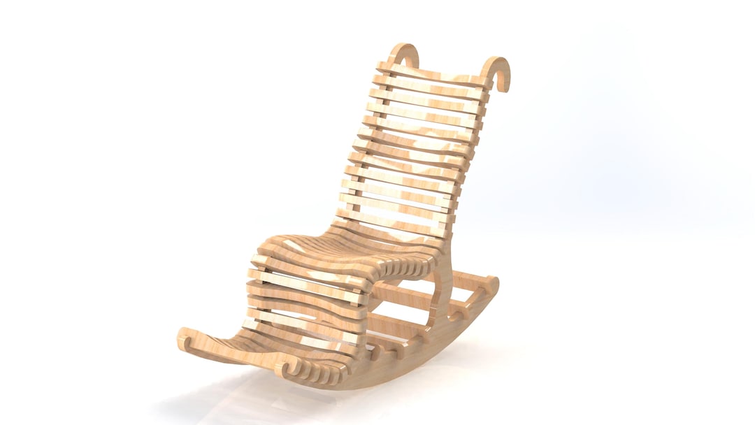 Parametric Rocking Chair CNC Design | Ergonomic Sculptural Chair ...
