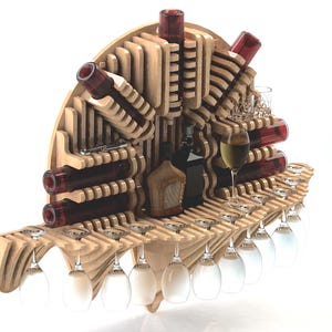 Parametric Wine Rack – Laser Cutting / CNC Ready DXF & STEP Files
