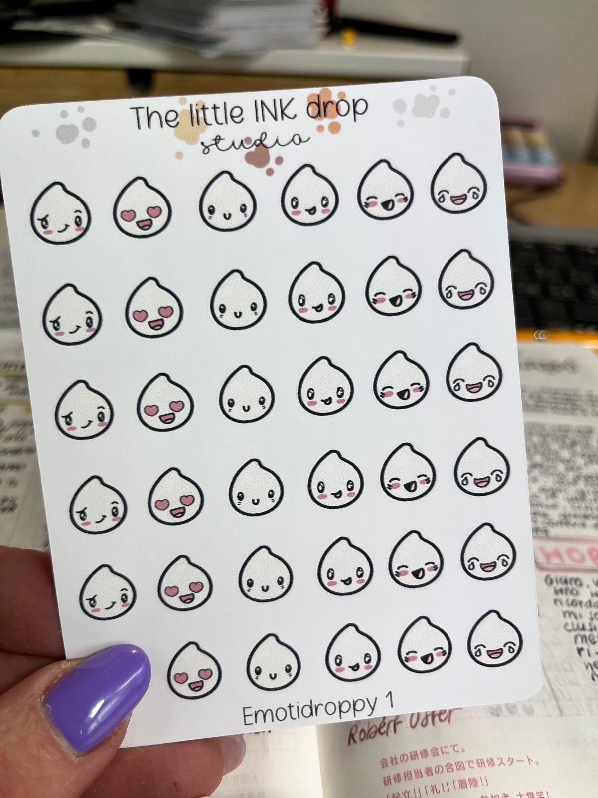 Emotidroppy Mini Stickers – Kawaii Emotion Icons for Planners (vol. 1 ...
