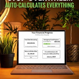 Financial Clarity Excel Spreadsheet, Budget Planner, Debt Tracker (Digital Download