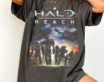 Comfort Colors Halo Reach 2010 Poster Print Vintage Y2K 00s Video Game Promo T-Shirt