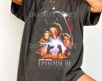 Comfort Colors Revenge of the Sith Shirt: Retro Star Wars Anakin Skywalker Tee, Star Wars Poster Tee