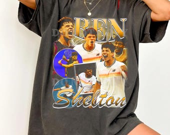 Comfort Colors Ben Shelton T-Shirt, Tennis Player Graphic Tee