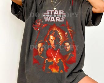 Comfort Colors Revenge of the Sith Shirt: Retro Star Wars Anakin Skywalker Tee, Star Wars Poster Tee