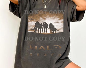 Comfort Colors Halo Reach 2010 Poster Print Vintage Y2K 00s Video Game Promo T-Shirt