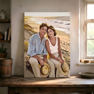 Custom Paint by Numbers Kit,Personalized Photo Canvas Number Art, DIY Color Number Kits,Family Pet Wedding Couple Paint By Number Gift