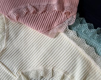 快適なリブ編みコットンショーツ6枚セット