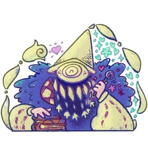 Iguin bok som säljer häxa Atelier klistermärke holografisk