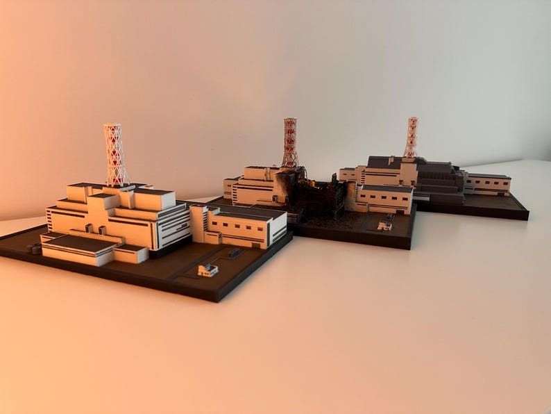 Chernobyl Models Set: Before • After • Sarcophagus/shelter . Unique ...