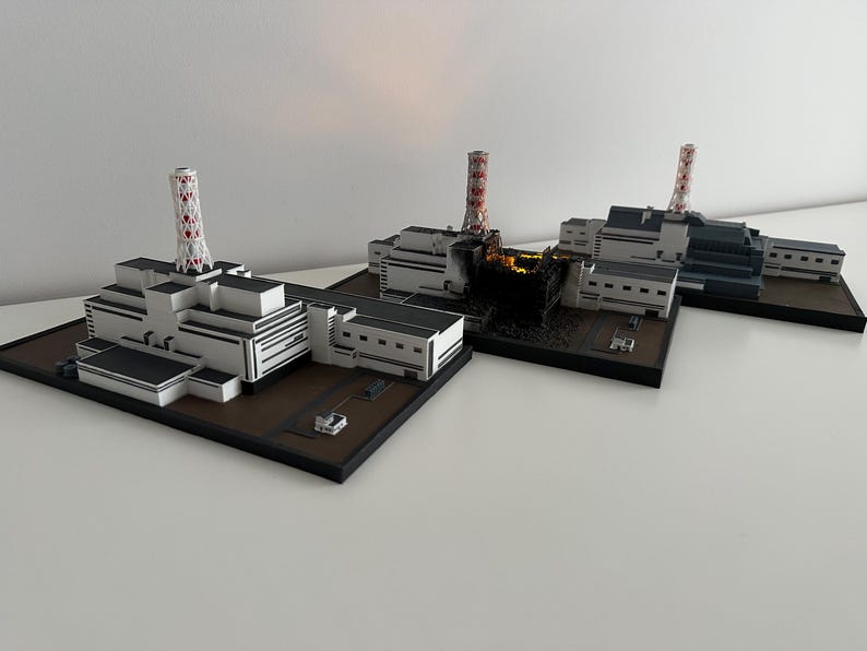 Chernobyl Models Set: Before • After • Sarcophagus/shelter . Unique ...