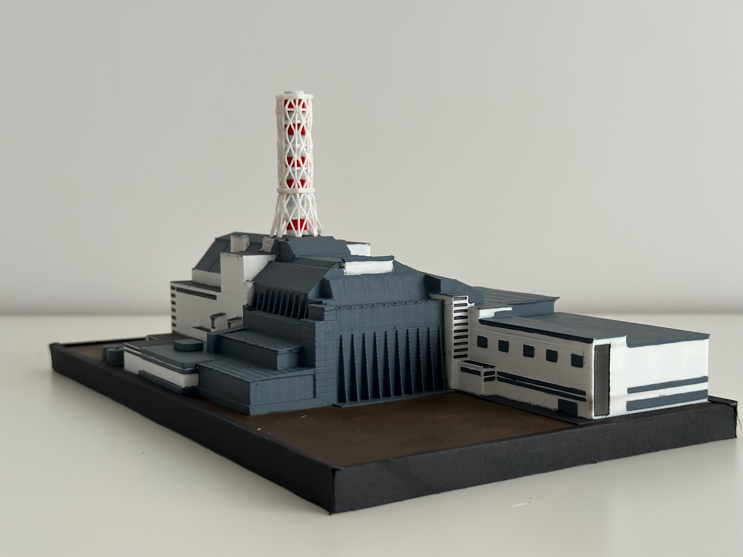 Chernobyl CHNPP Model After Disaster With Shelter Object. Nuclear Power ...
