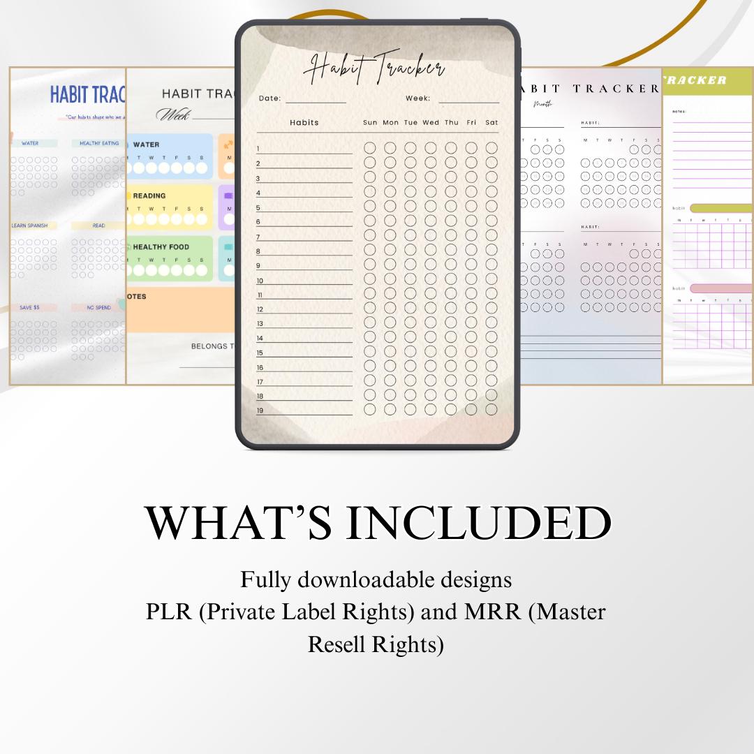 Habit Tracker PNG PDF Daily Routine Log Weekly Discipline Roadmap ...
