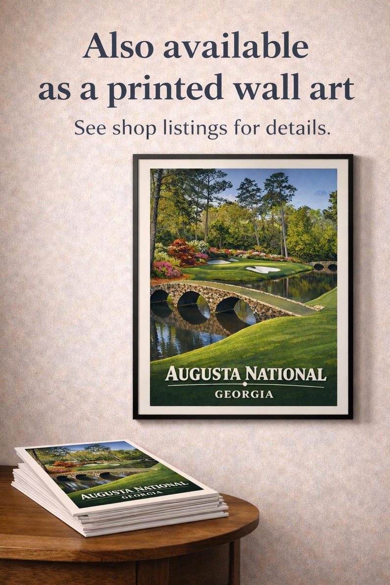 Augusta National #12 Golf Course Digital Print – Wall Art – Instant ...