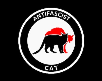 Antifascist Cat Sticker