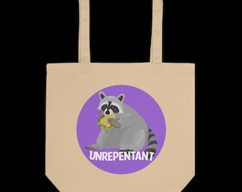 Unrepentant Raccoon Eco Tote Bag