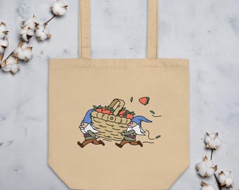 Strawberry Thief Gnomes - Cotton Tote Bag