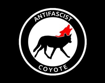 Antifascist Coyote Sticker