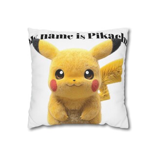 Cuscino Decorativo Pokemon Team Rosso 40x40 Cm - Pikachu E I Suoi Amici - Morbido In Poliestere Per Bambini