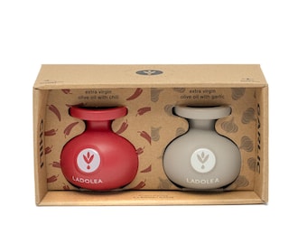 Aceite de oliva virgen extra griego Ladolea con chile y ajo 100 ml