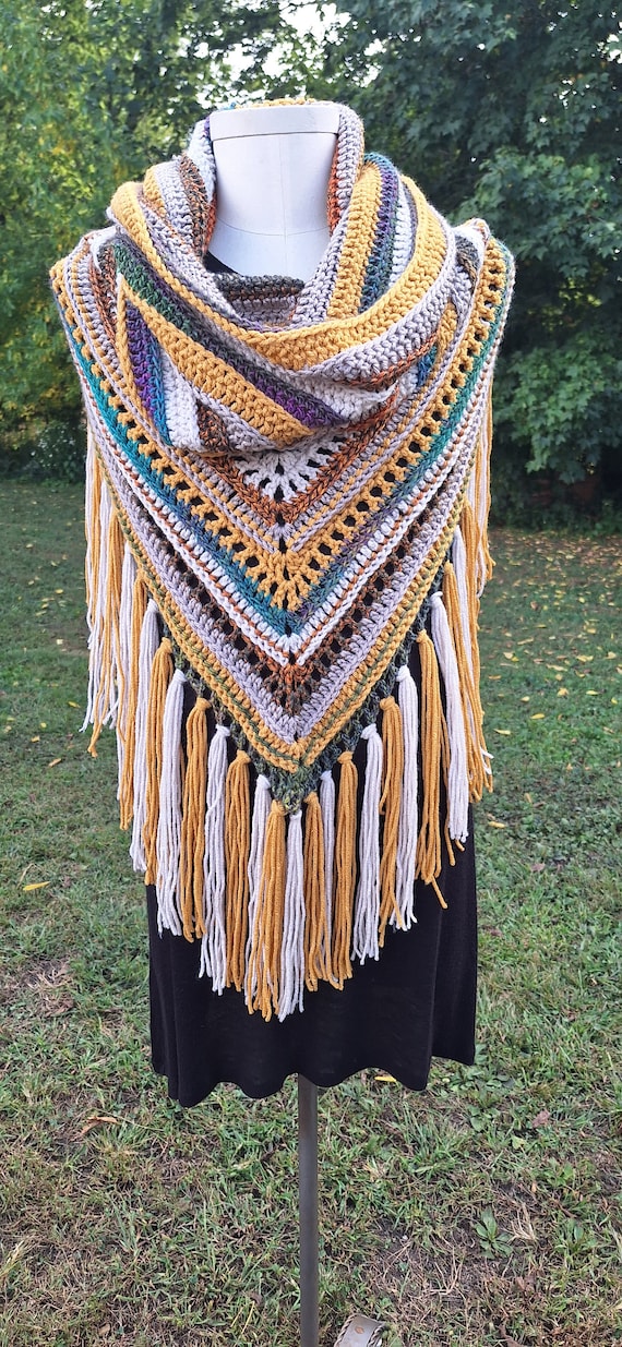 Crochet Hooded Scarf: Handmade Boho Winter Wrap Canada