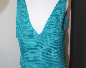 Handmade Teal Tank Top