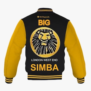 Personalisierte Collegejacke, individuell gestaltete Letterman-Jacke mit Namenslogo und Aufnähern