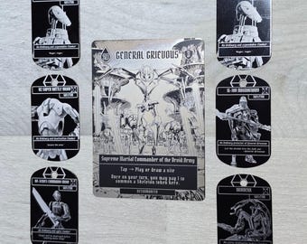 Necromancer (General Grievous) w/ Battle Droid Tokens | Metal Avatar Card w/ Matching Themed Tokens | Sorcery: Contested Realm | Star Wars
