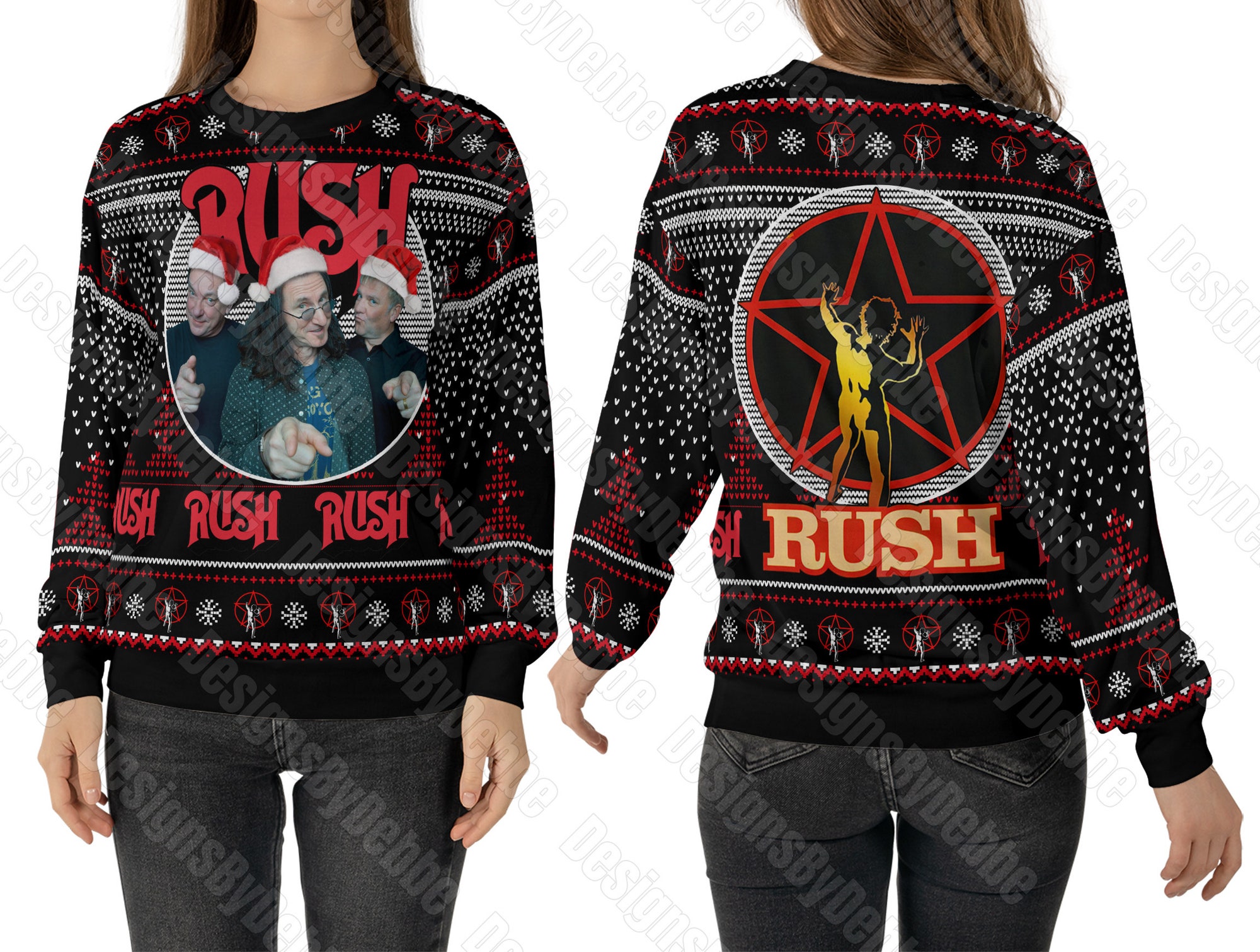 Rush Unisex Sweaters Rock Music Christmas