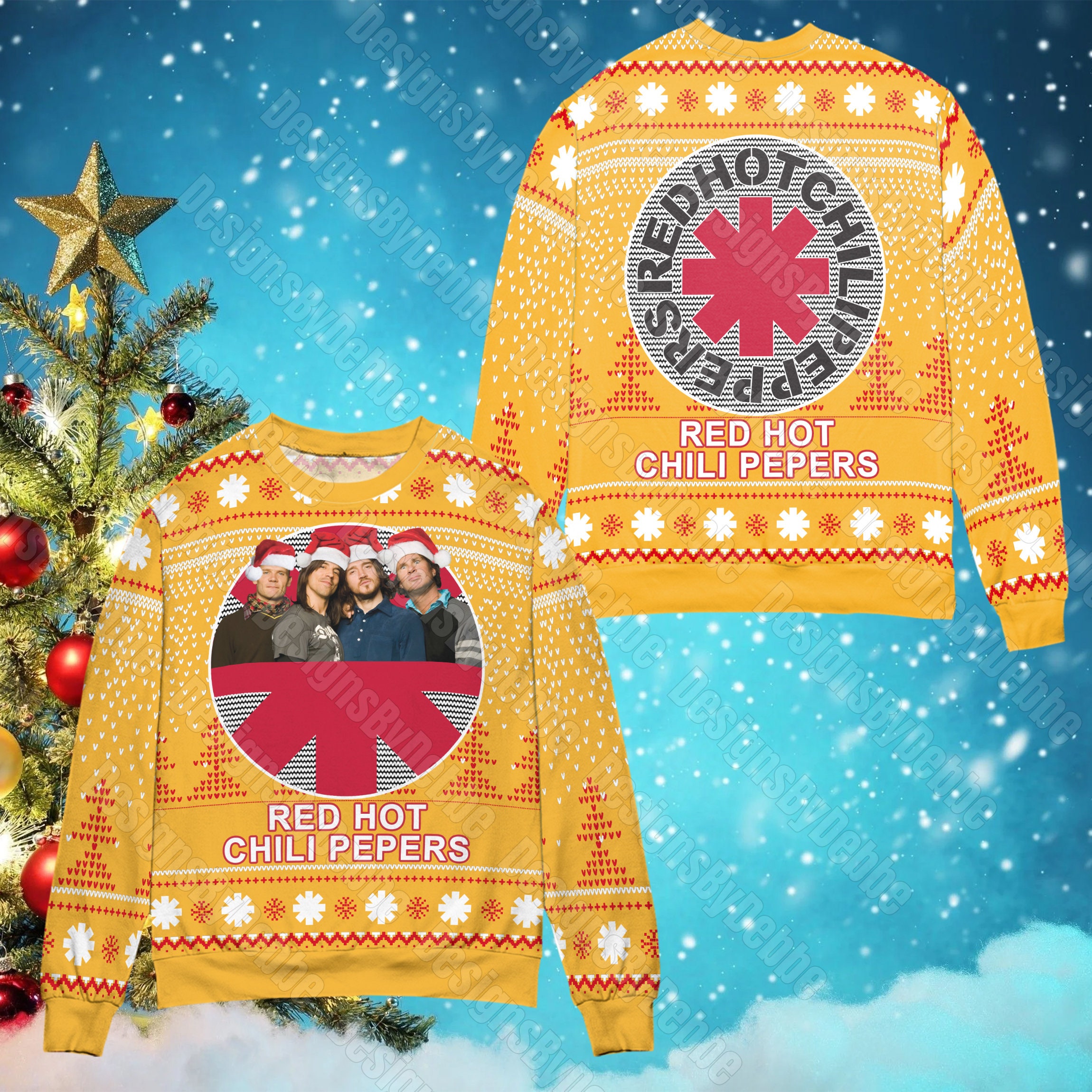 Discover Red Hot Chili Peppers Ugly Sweater Winter Unisex 3D Pullover