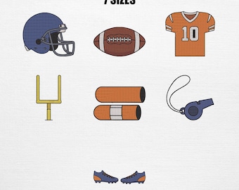 Rugby Embroidery Set , American Football Bundle Embroidery Design (Instant Download)