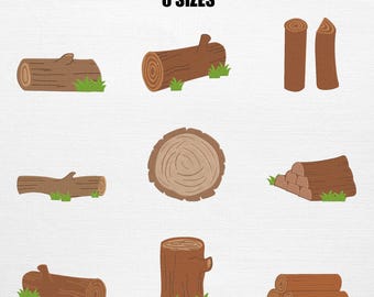 Wood Logs Embroidery Set | Wooden Log Bundle Embroidery Designs (Digital Download)