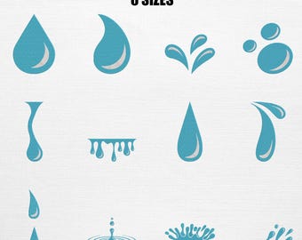 Water Drops Bundle Embroidery Design - Tears Set Embroidery Designs (Instant Download)