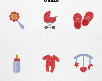 Baby Girl Embroidery Designs, Newborn Bundle (6 Sizes) (Digital Download)