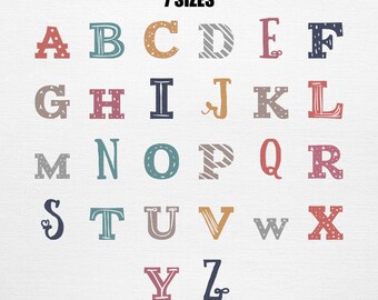 Letter Embroidery Set - Alphabets Bundle Embroidery Design (Instant Download)