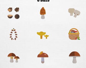 Mushroom Bundle Embroidery | 9 Mushrooms Patterns (Instant Download)