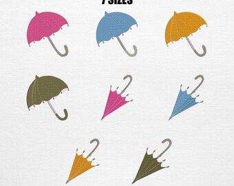 Umbrella Embroidery Set - Women Bundle Embroidery Design (Digital Download)