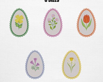 Egg Bundle Embroidery - Eggs Set Pattern (5 Designs 6 Sizes)