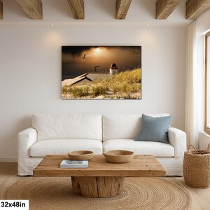 Cielos sombríos y dunas azotadas por el viento: la naturaleza reclama el protagonismo en la fotografía de paisajes. 32x48”