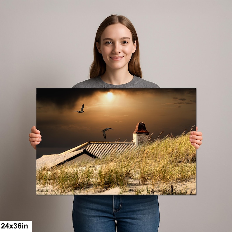 Cielos sombríos y dunas azotadas por el viento: la naturaleza reclama el protagonismo en la fotografía de paisajes. 24x36”