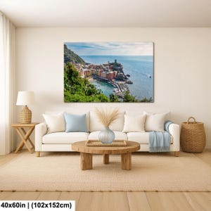 Vernazza Cinque Terre Photography Print – Colorful Italian Village Cliffside View 40x60”
