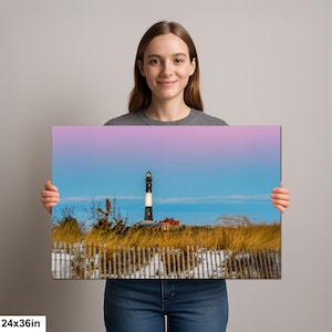 Venusgordel, Fire Island-vuurtorenprint, aardeschaduw, landschapskunst kuststrand afbeelding 6