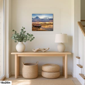 South Bay Shack Print | Marshland Sunset Photography of Historic House image 2