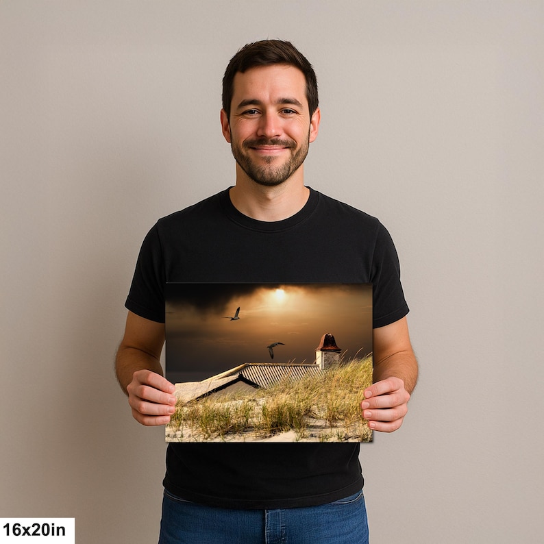 Cielos sombríos y dunas azotadas por el viento: la naturaleza reclama el protagonismo en la fotografía de paisajes. 16x20”