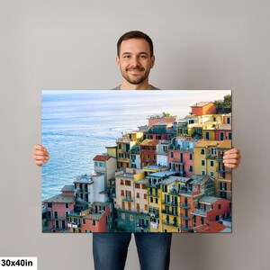 Cinque Terre Cliffside Village Wall Art | Colorful Italian Coastal Town Photographic Print | Liguria Seaside image 7