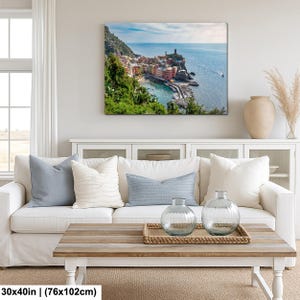 Vernazza Cinque Terre Photography Print – Colorful Italian Village Cliffside View 30x40”
